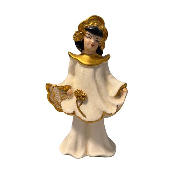 Vintage Florence Ceramics Asian Couple Figurines - Mid Century - Picture 2 of 3